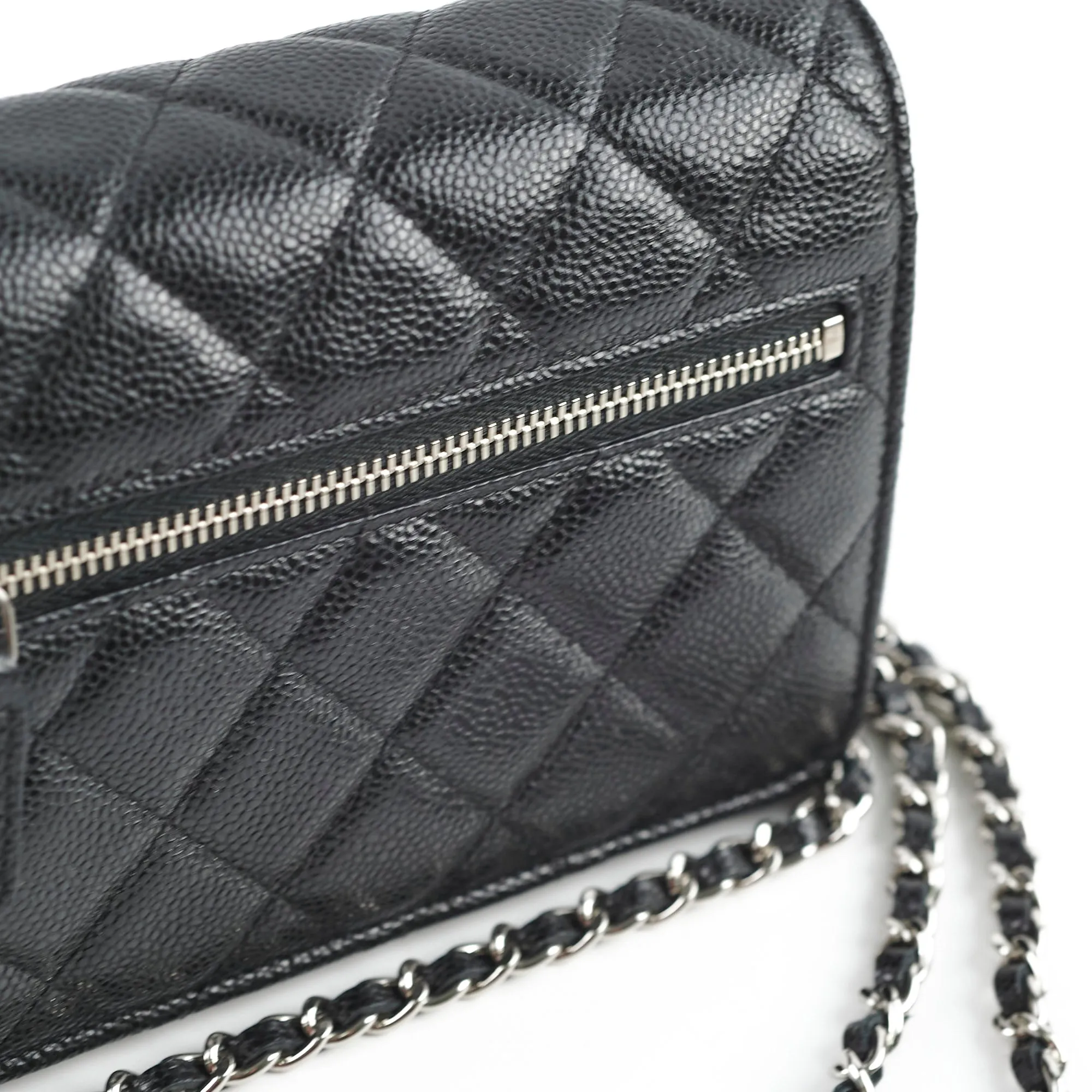 Chanel Mini Wallet On Chain WOC Black Caviar Crossbody - Series 30