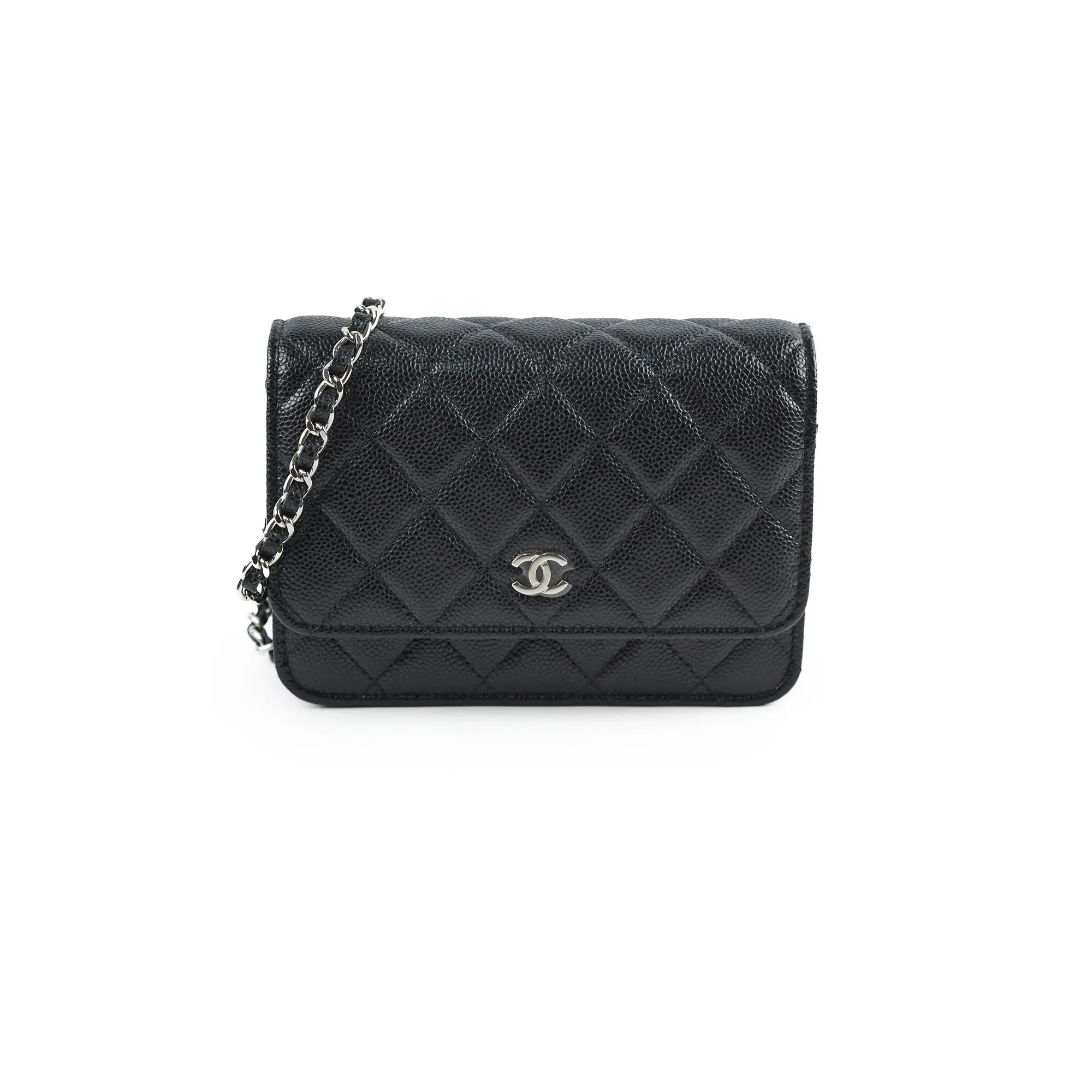 Chanel Mini Wallet On Chain WOC Black Caviar Crossbody - Series 30