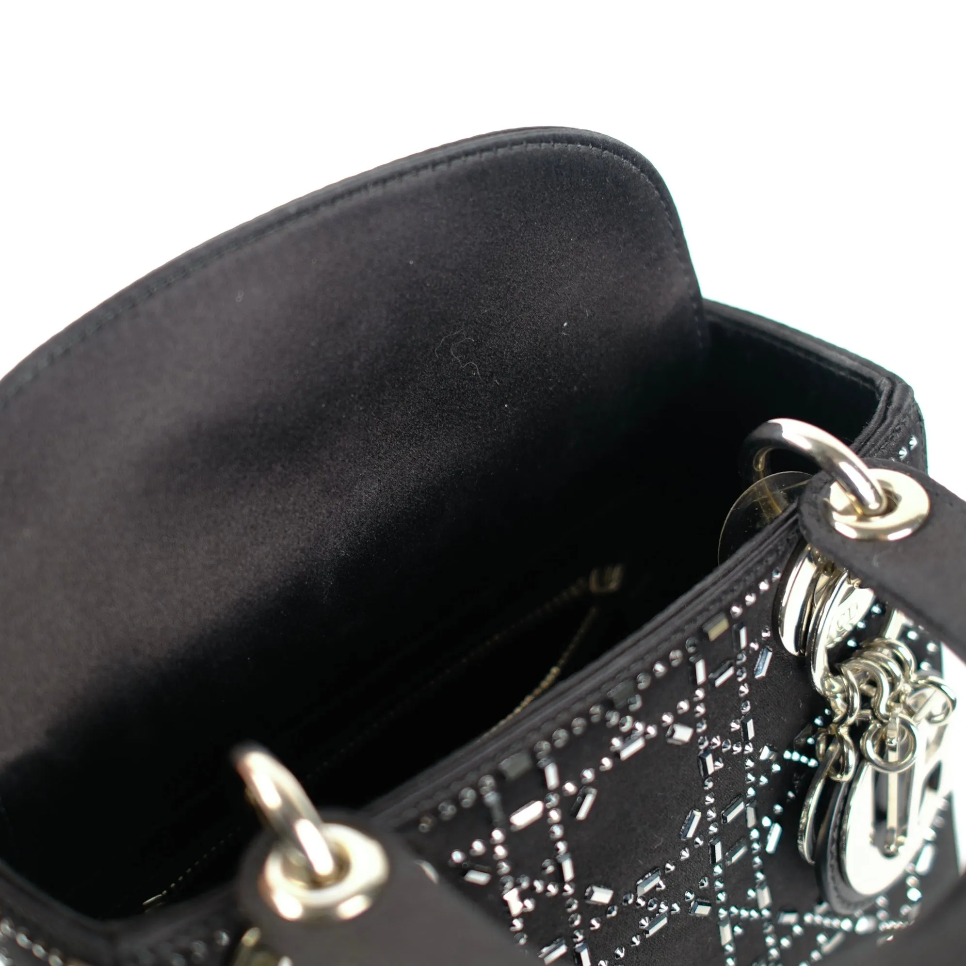 Christian Dior Mini Lady Dior Satin Black