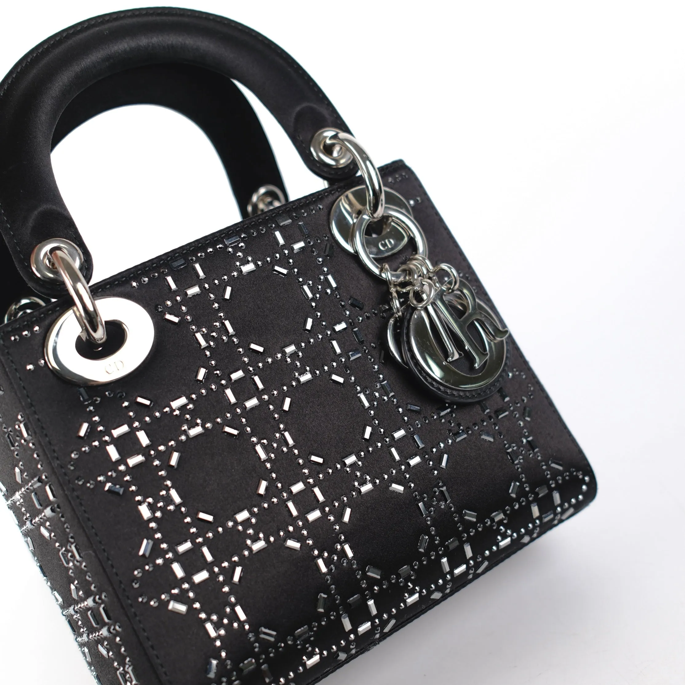 Christian Dior Mini Lady Dior Satin Black