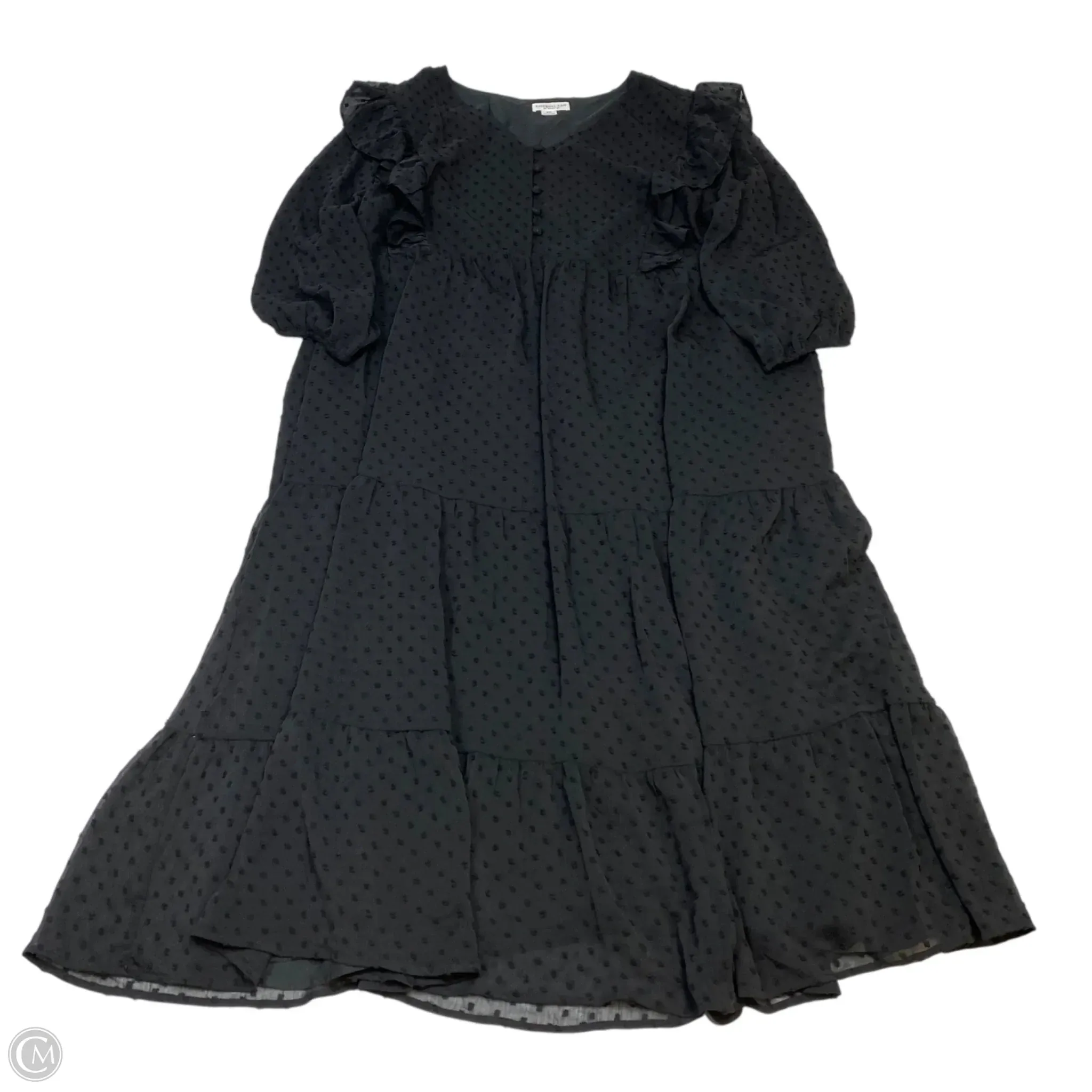 Dress Casual Midi By Chicsoul In Black. Size: 2x