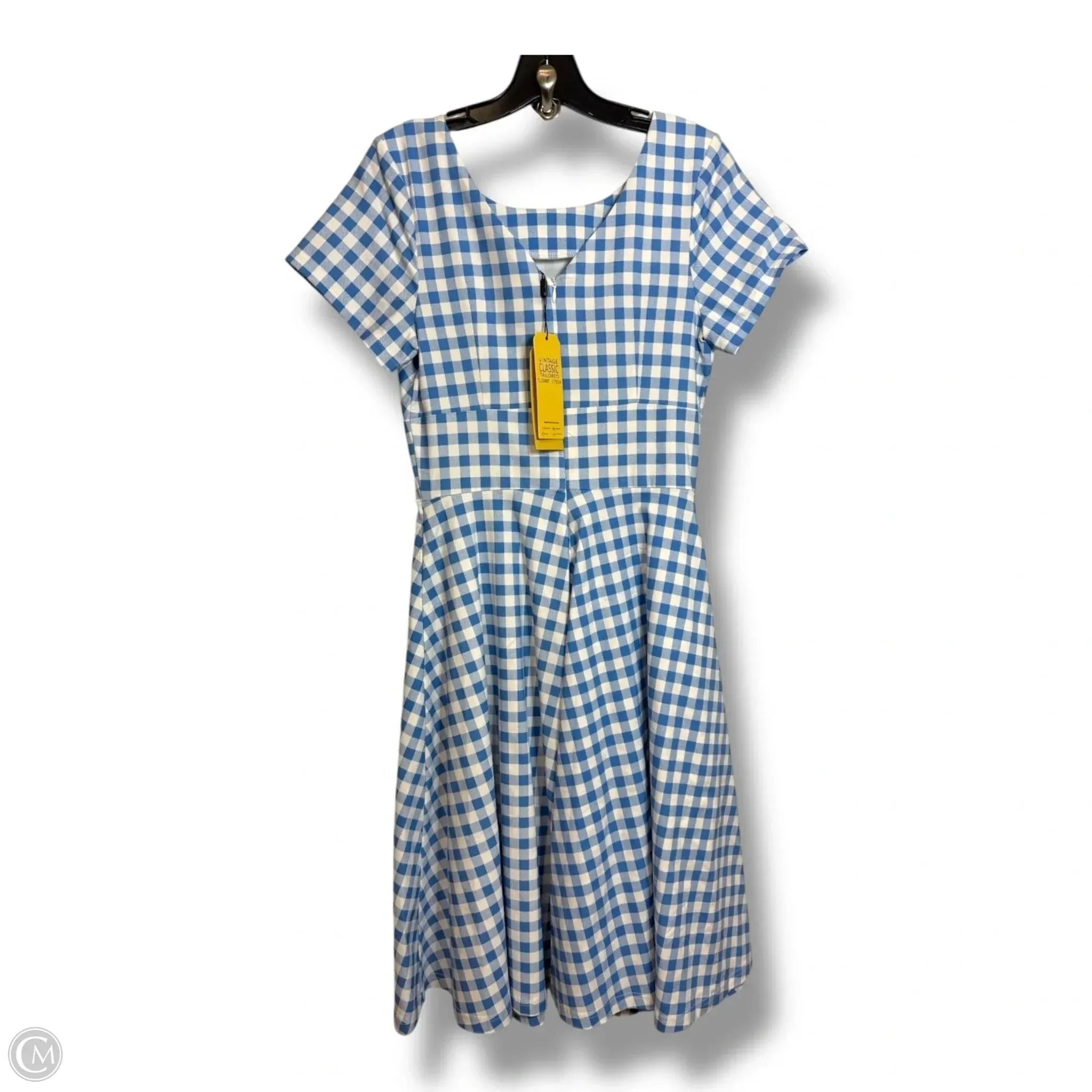 Dress Casual Midi By Clothes Mentor In Checkered Pattern. Size: M