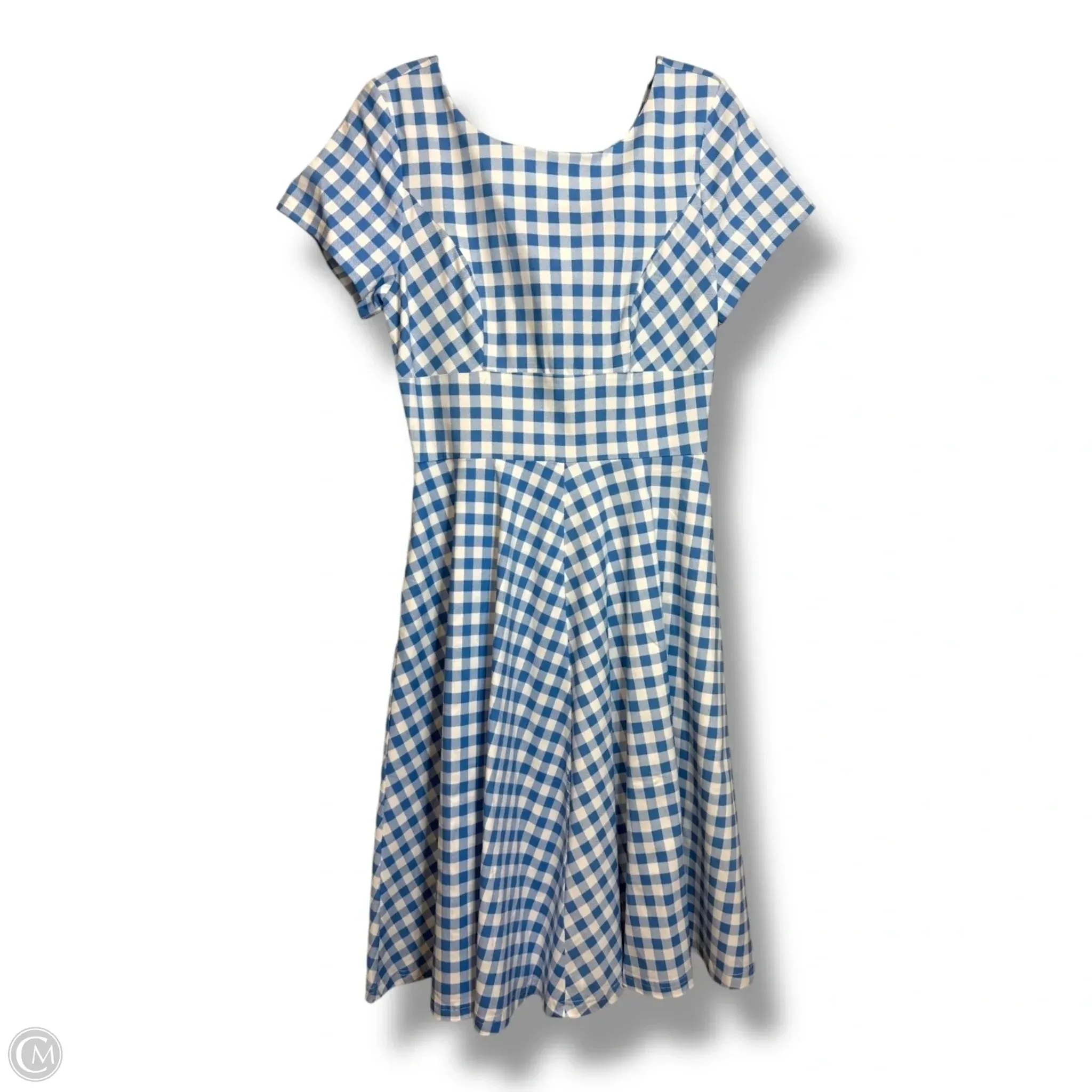 Dress Casual Midi By Clothes Mentor In Checkered Pattern. Size: M