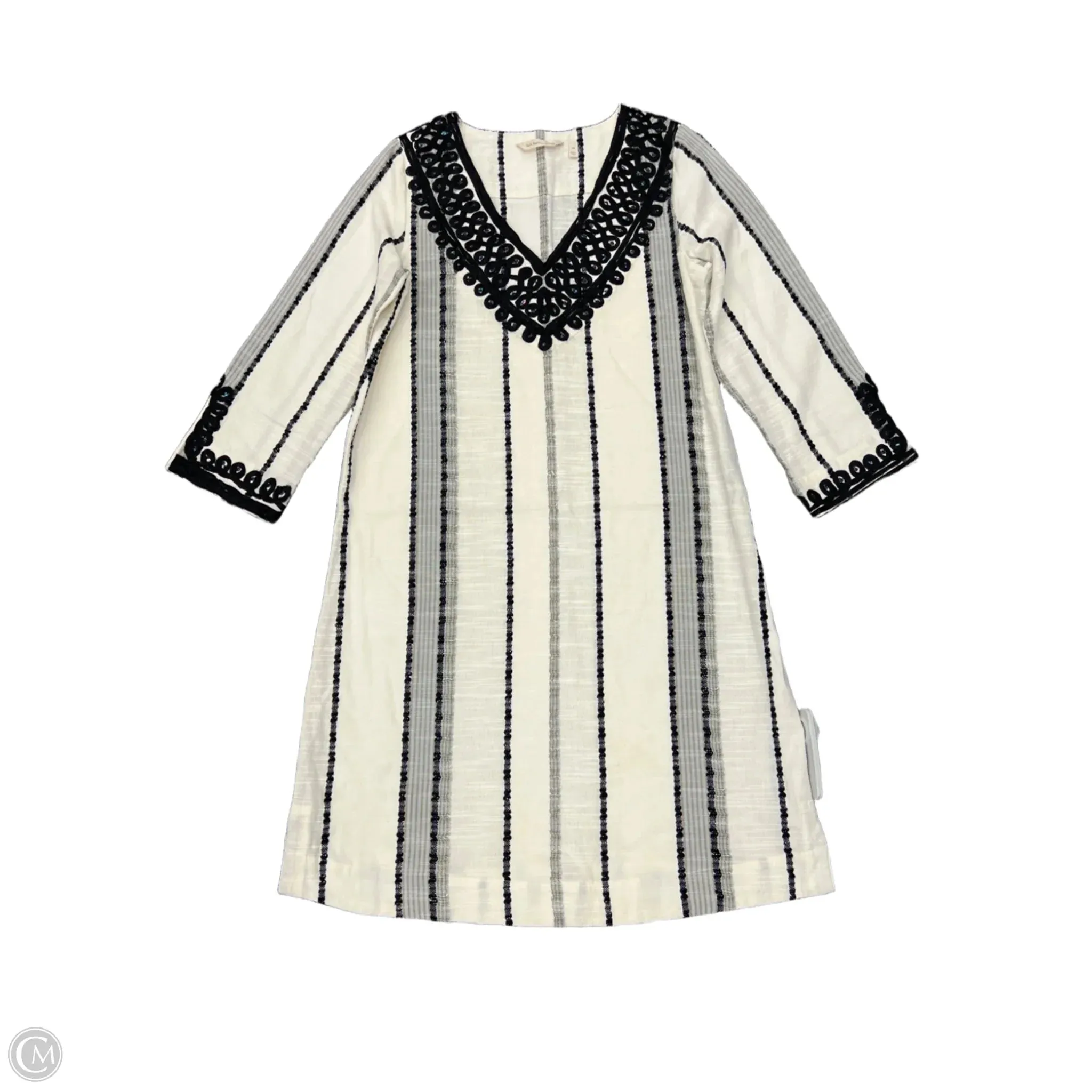 Dress Casual Midi By Soft Surroundings In Black & Cream. Size: Xs