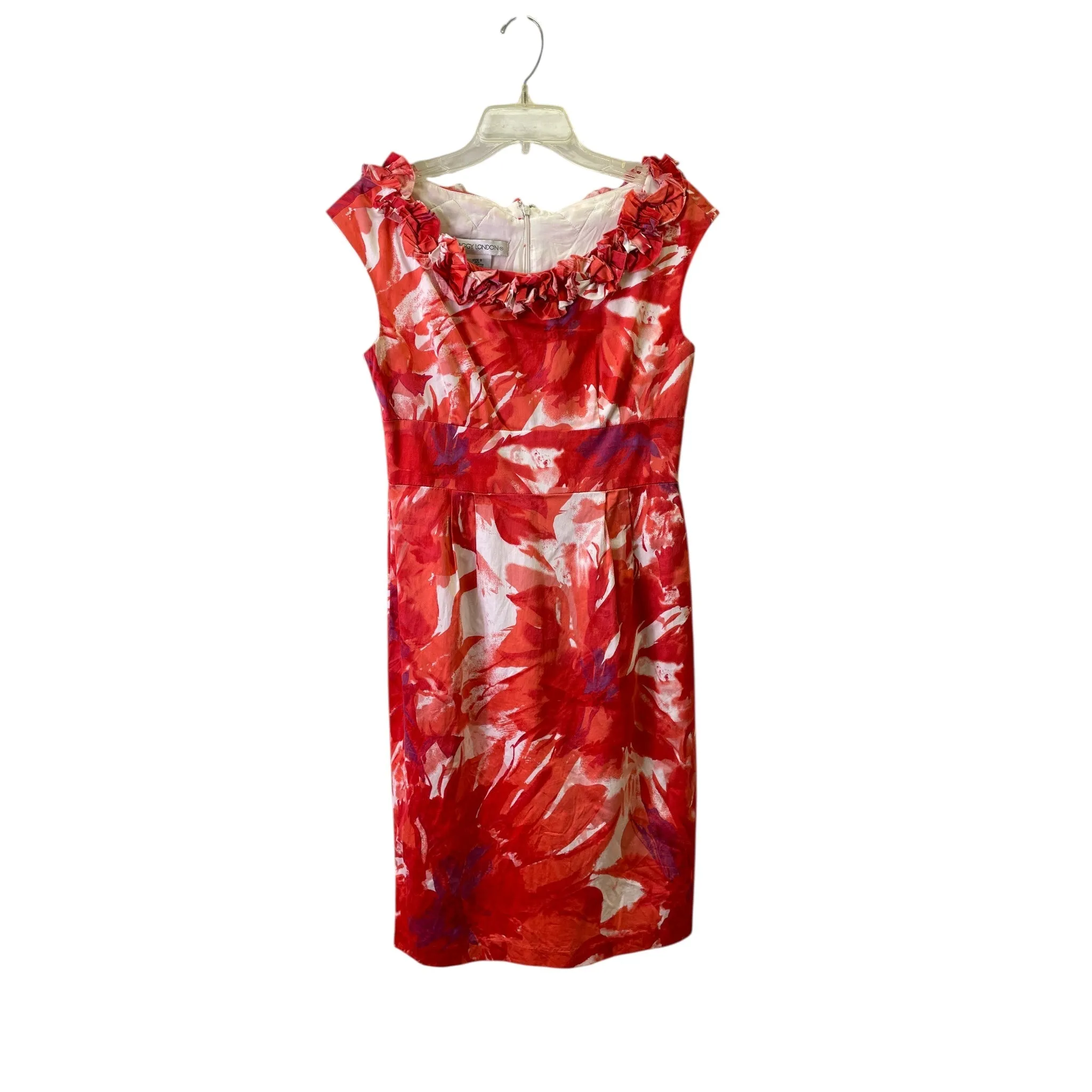 Dress Casual Short By Maggy London In Red. Size:8