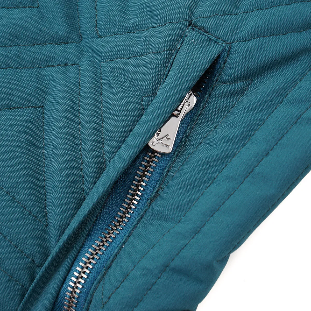 Isaia Geometric Quilted Padded Wool Vest