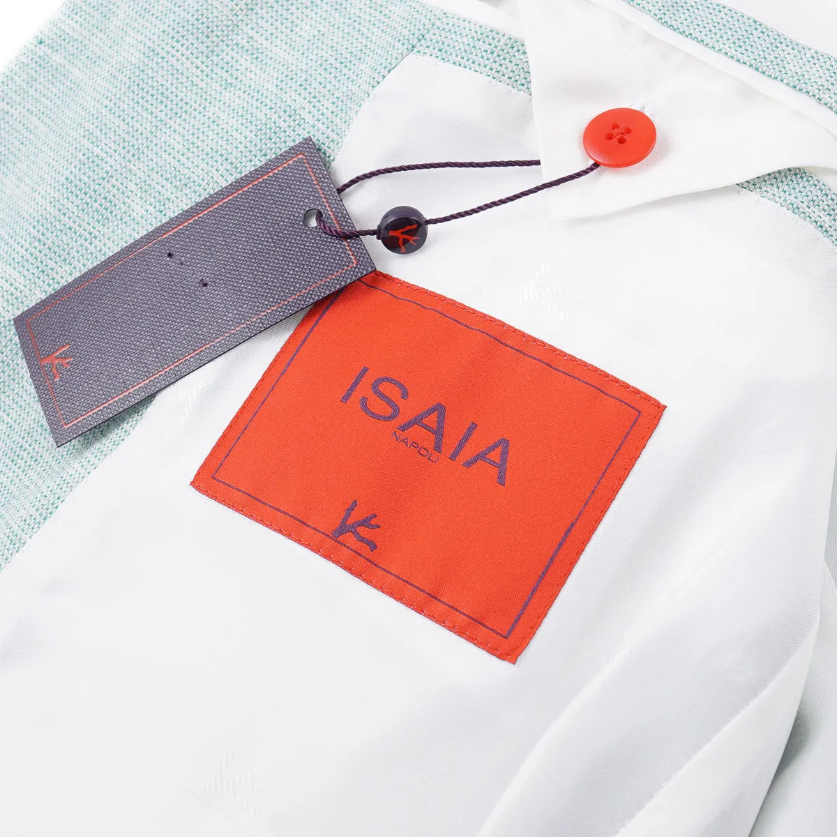 Isaia Woven Linen-Wool-Silk Sport Coat