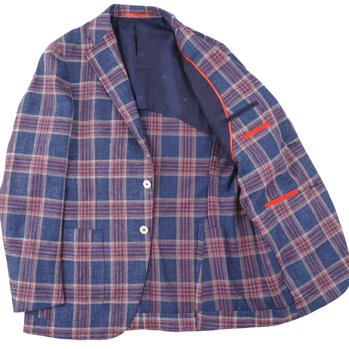 Isaia Woven Wool-Silk-Linen Sport Coat