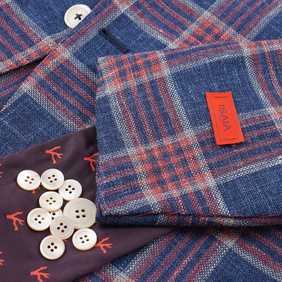 Isaia Woven Wool-Silk-Linen Sport Coat