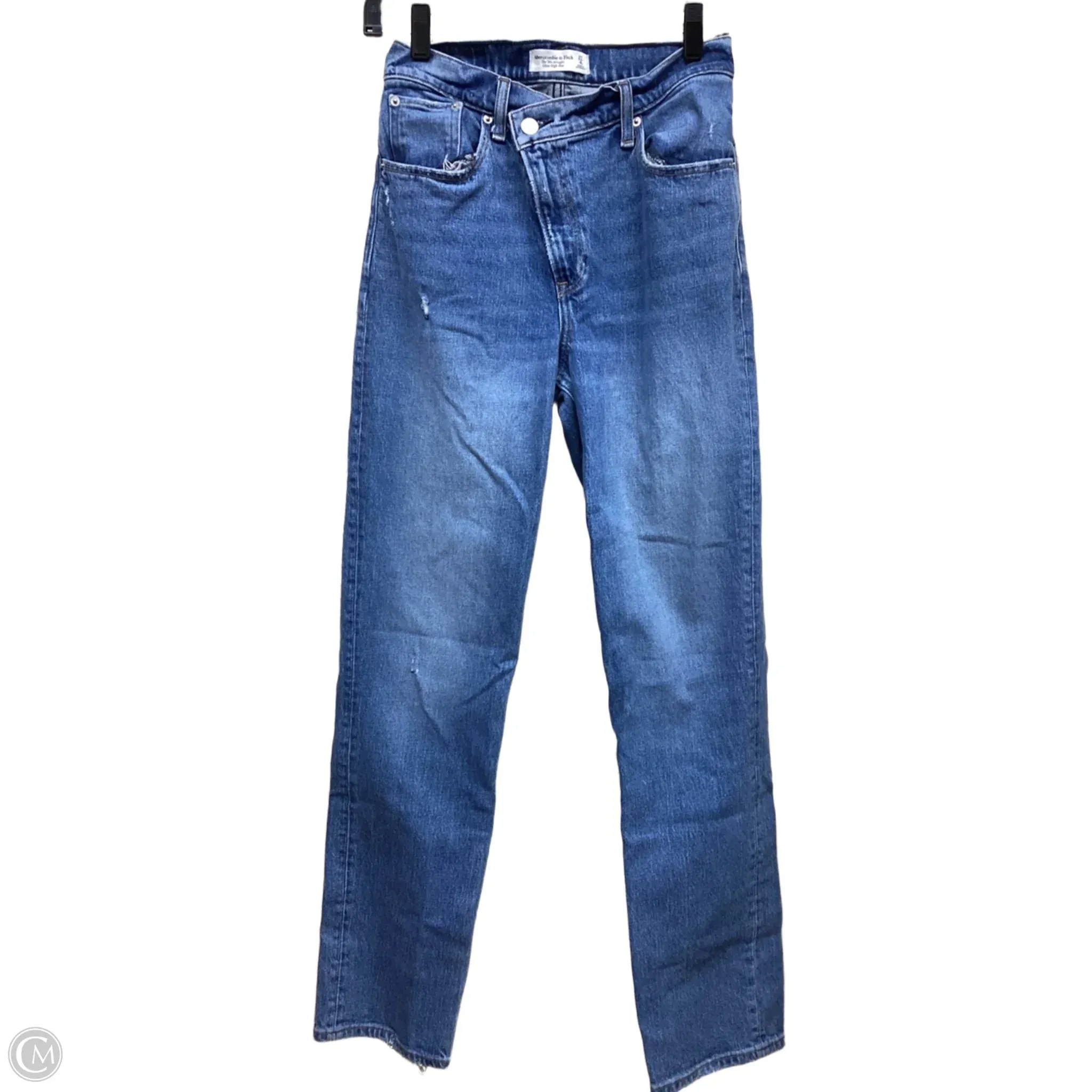 Jeans Straight By Abercrombie And Fitch In Blue Denim. Size: 4l