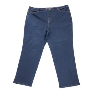 Jeans Straight By Gloria Vanderbilt In Blue Denim. Size:24