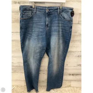Jeans Wide Leg By Ana In Blue Denim. Size: 18