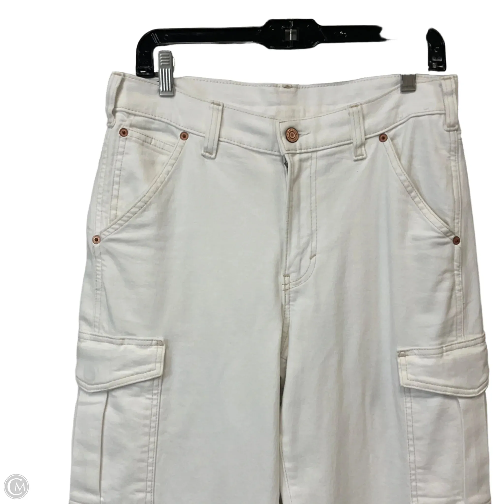 Jeans Wide Leg By Gap In White Denim. Size: 6