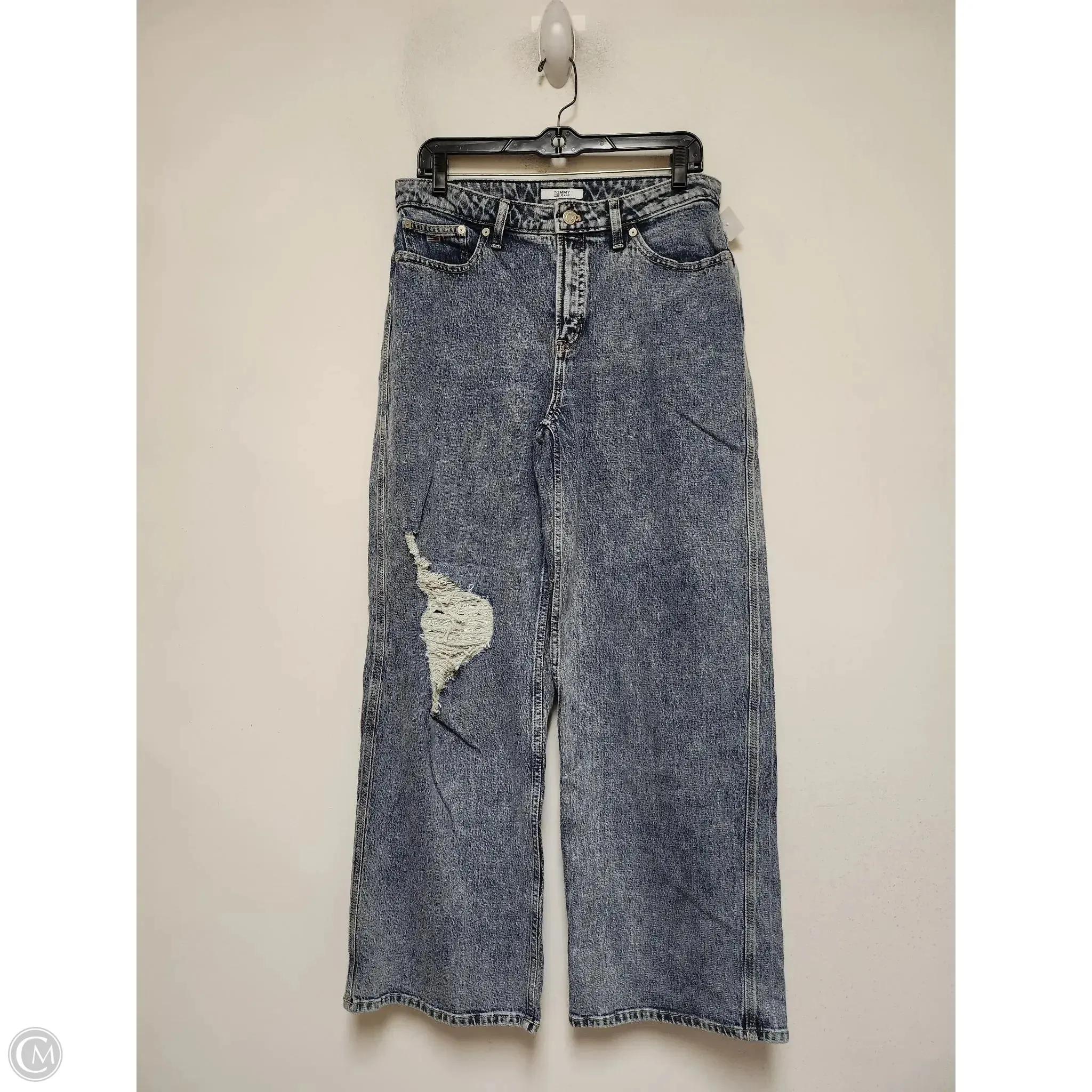 Jeans Wide Leg By Tommy Hilfiger In Blue Denim. Size: 8