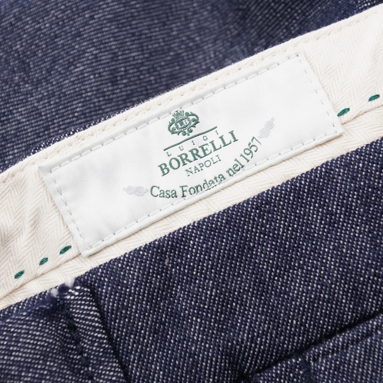 Luigi Borrelli Wool and Cotton Dress Pants