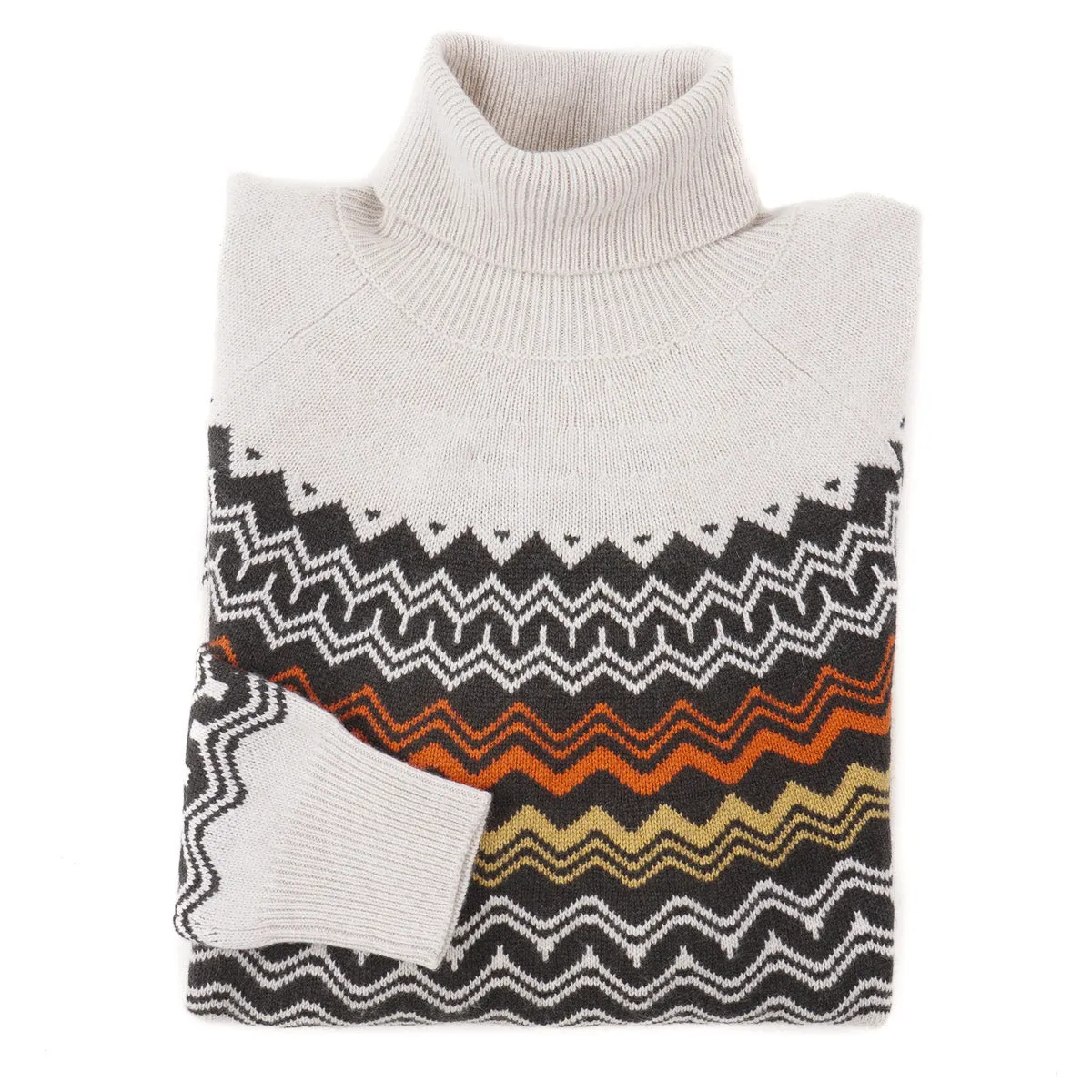 Manrico Cashmere Sweater with Nordic Design