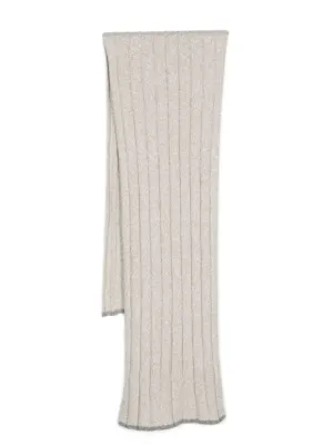 Mlange-Effect Knitted Scarf