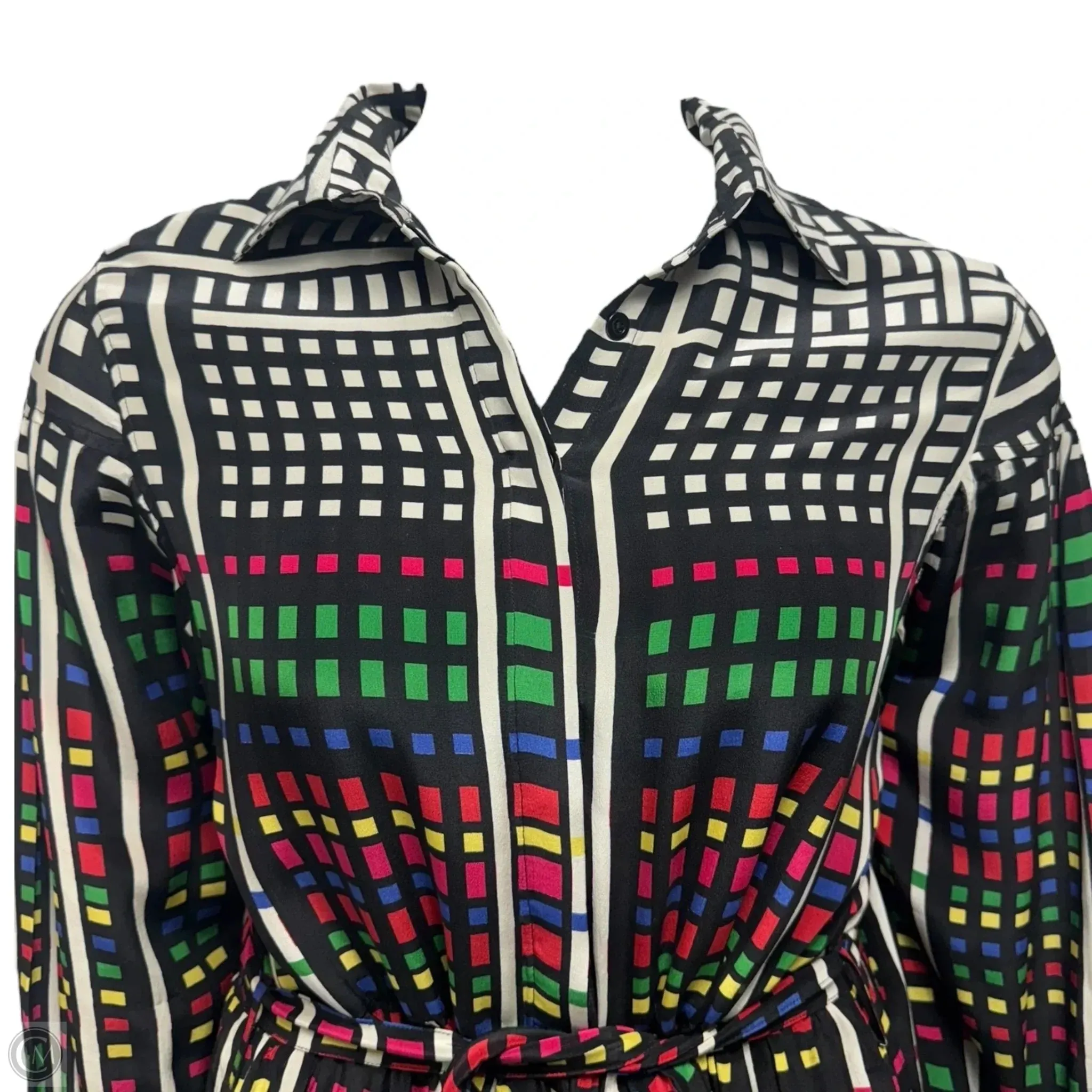 Tara Silk Belted Dress Casual Maxi By Mii Au Cinema In Multi-colored. Size: L